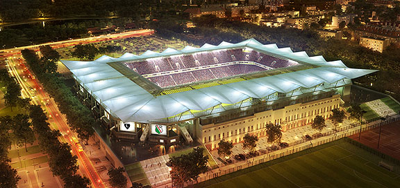 Membranedesign of Legia Warszawa Stadium in Warszawa